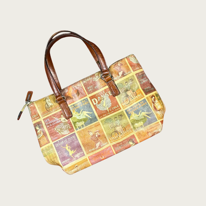 90s Fossil Leather Showgirl Print Bag