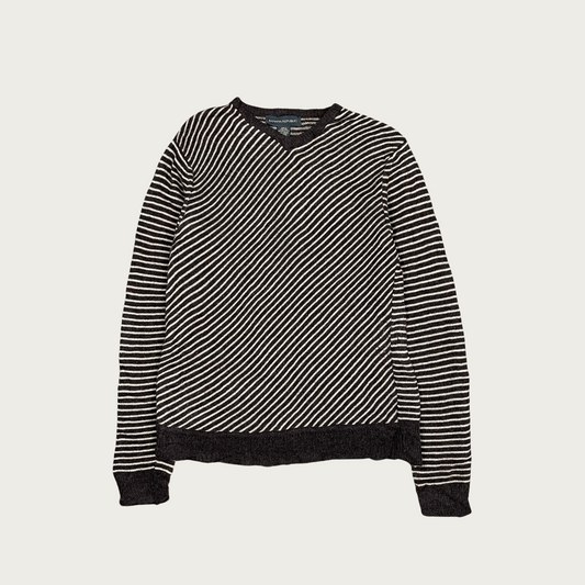 (M) Striped Lambswool Sweater