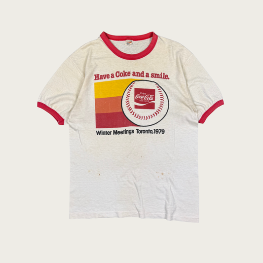 (M) 1979 Coca Cola Toronto Ringer Tee