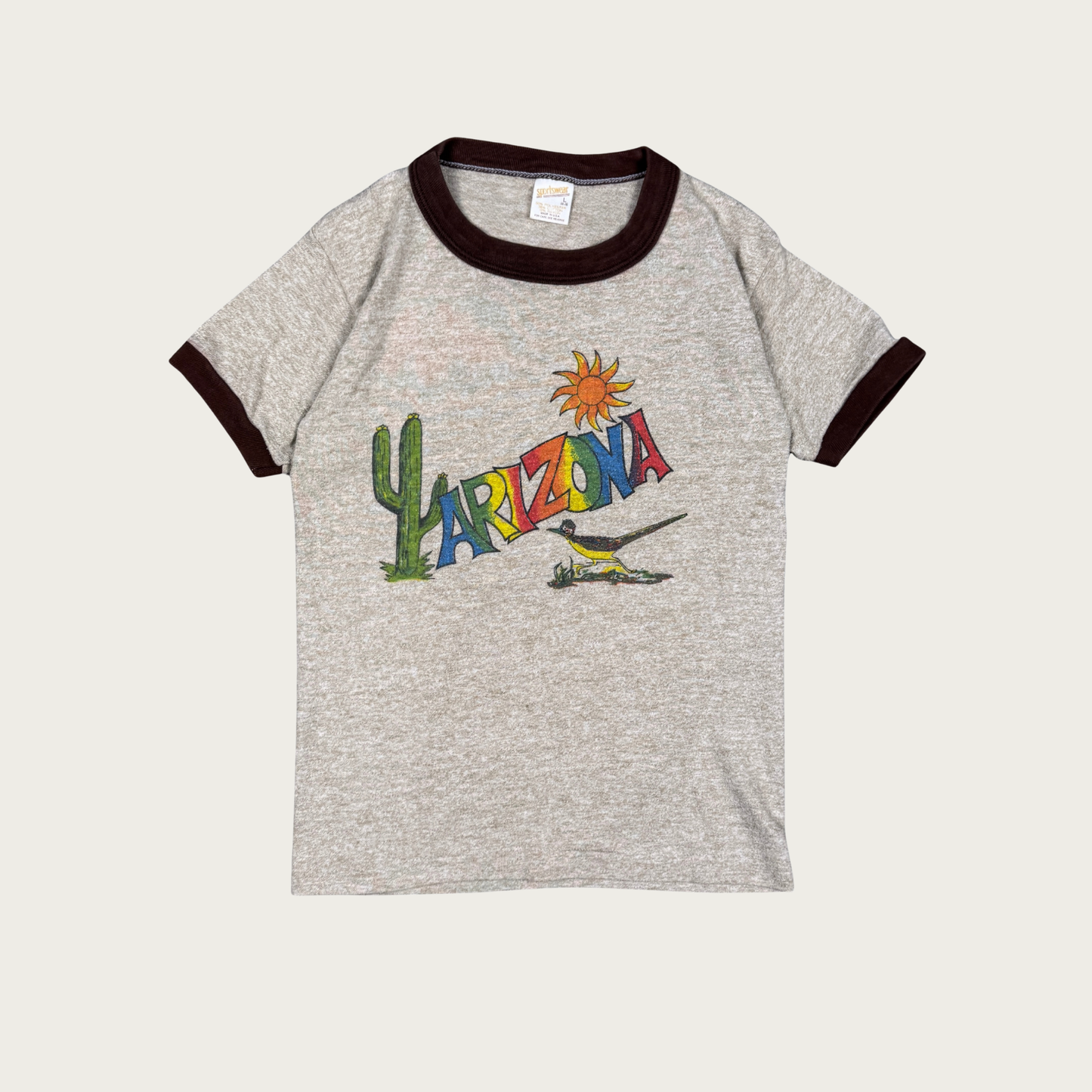 (XS) 70s/80s Arizona Ringer Baby Tee