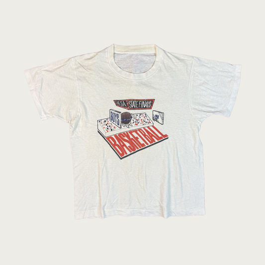 (XS/S) 70s/80s IESA Boys State Finals Basketball Tee