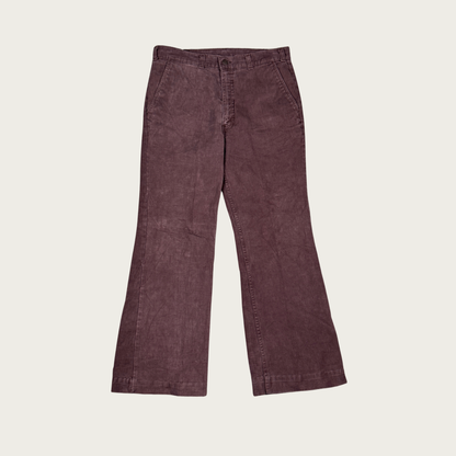(34") 70s "Movin' On" Levi's Brown White Tab Wide Leg Flares