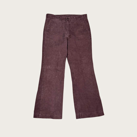 (34") 70s "Movin' On" Levi's Brown White Tab Wide Leg Flares