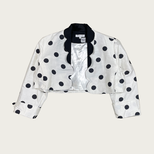 (M) 80s/90s Polka Dot Cropped Shawl/Jacket