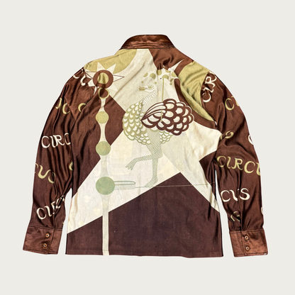 (M) 70s Circus Print Disco Shirt