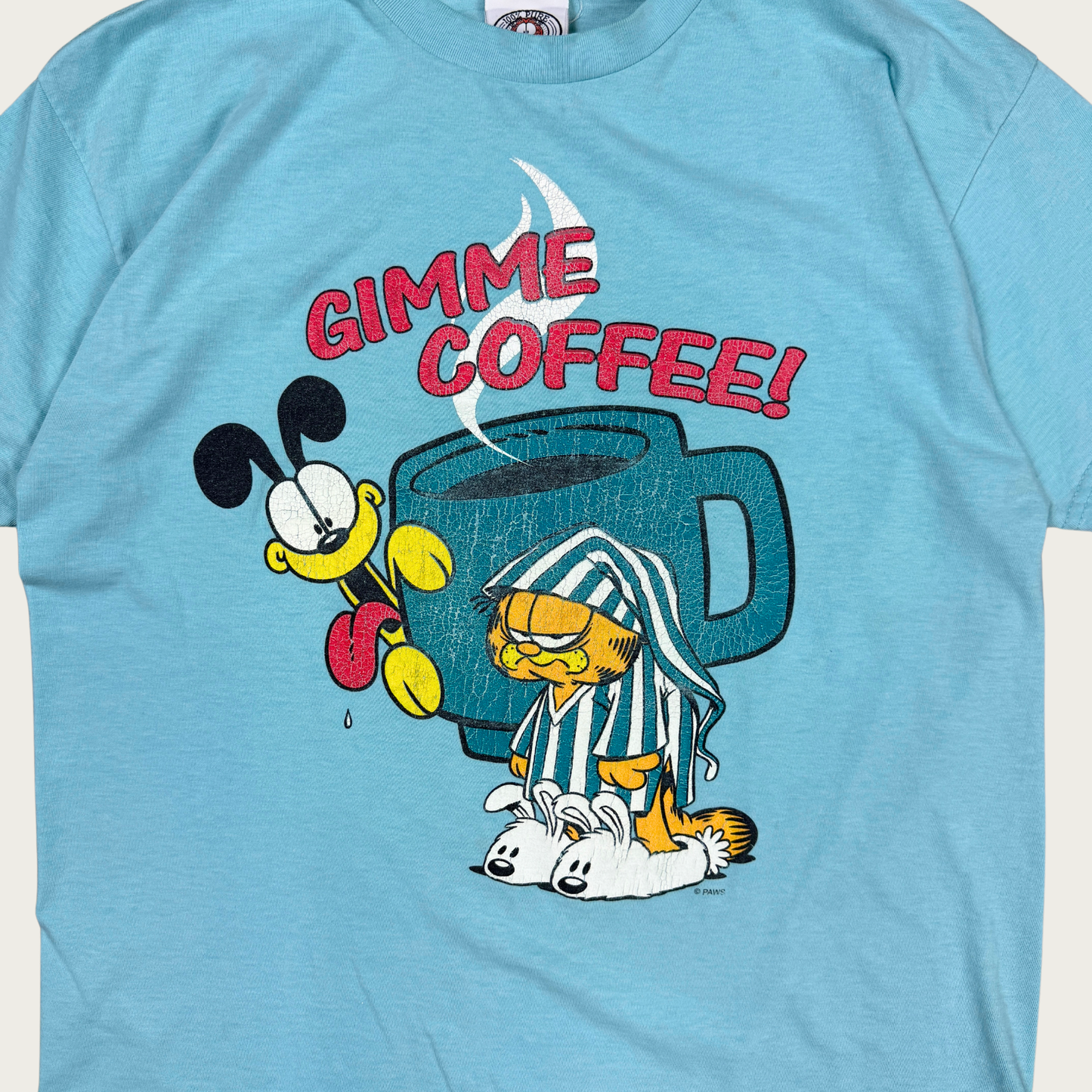 (S) 80s Garfield "Gimme Coffee!" Tee