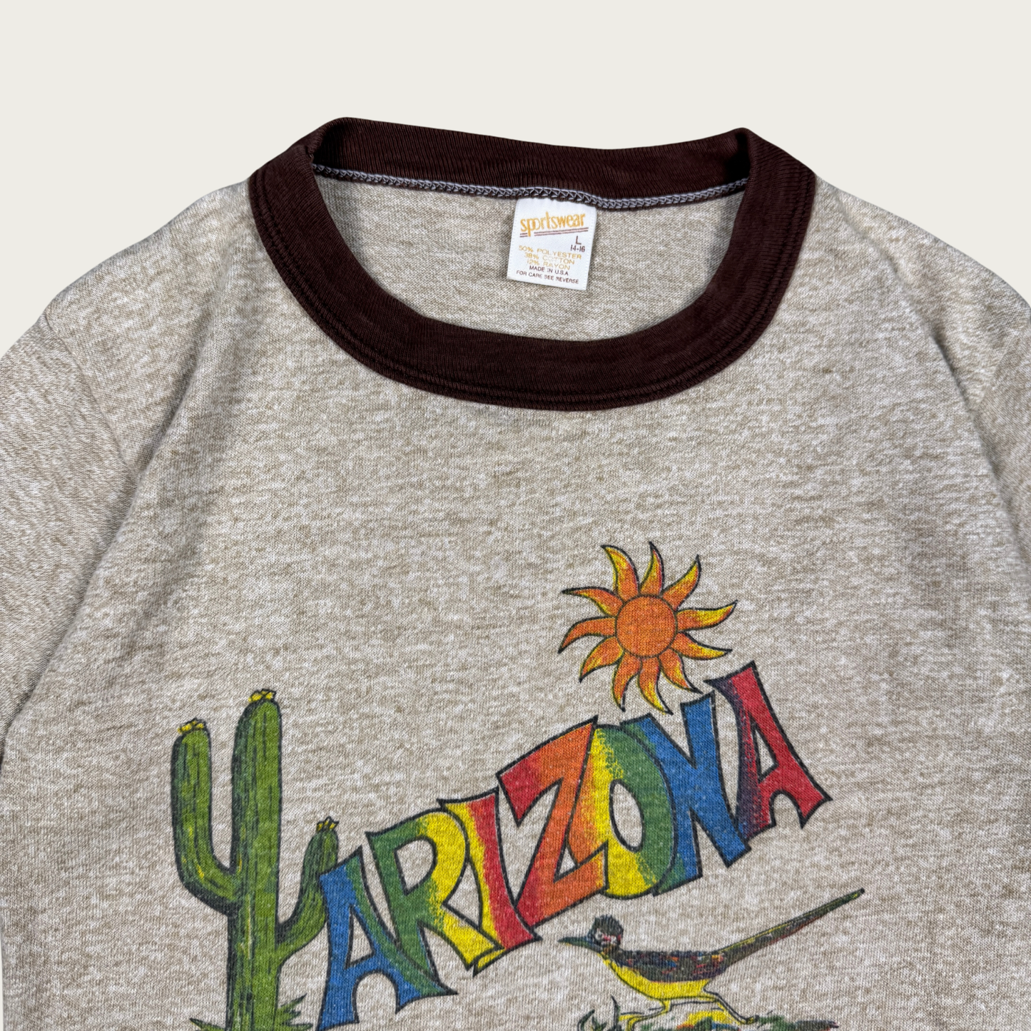 (XS) 70s/80s Arizona Ringer Baby Tee