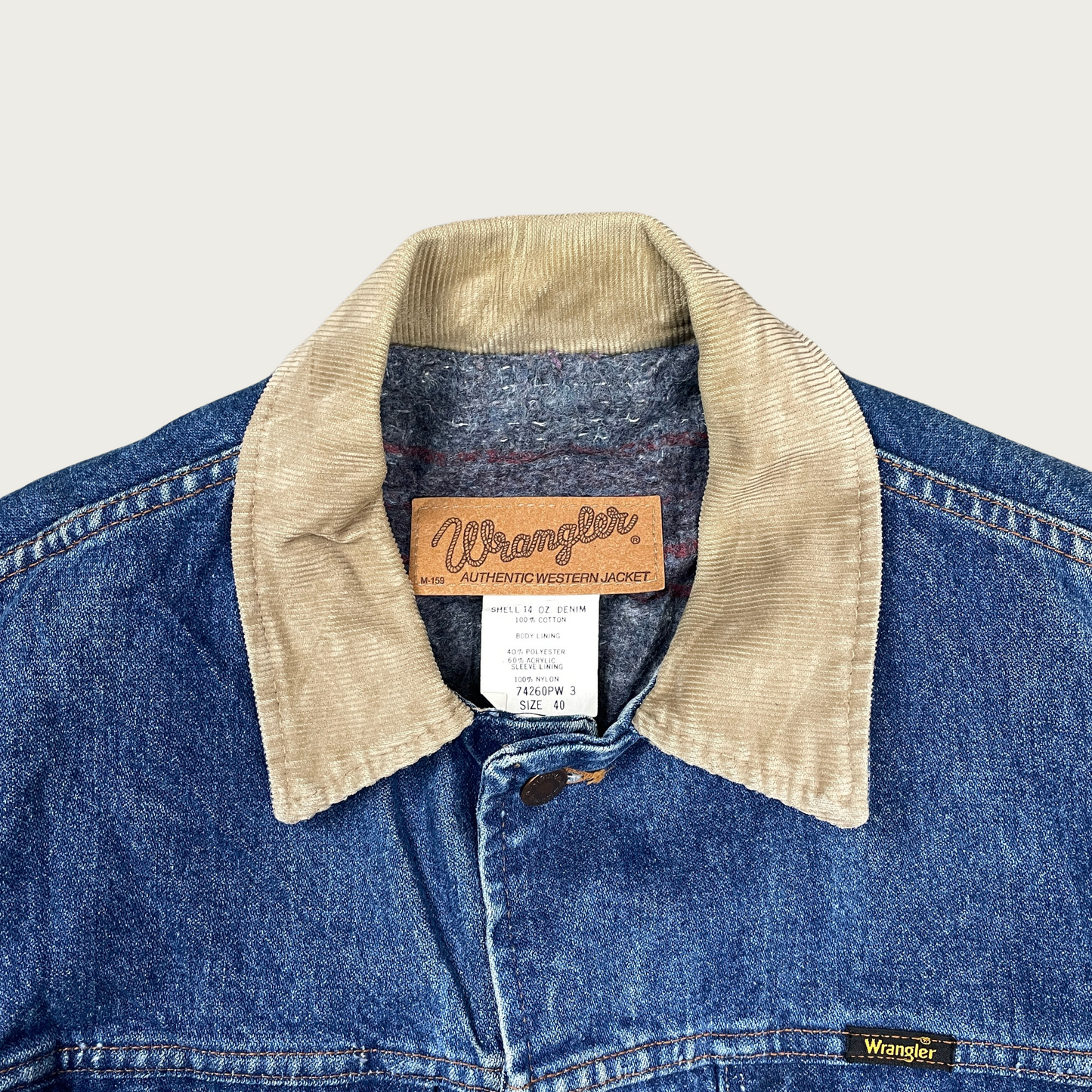 (L) Wrangler Blanket Lined Denim Jacket