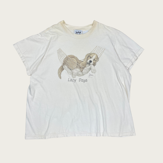 (2XL) "Lazy Days" Puppy Hammock Tee