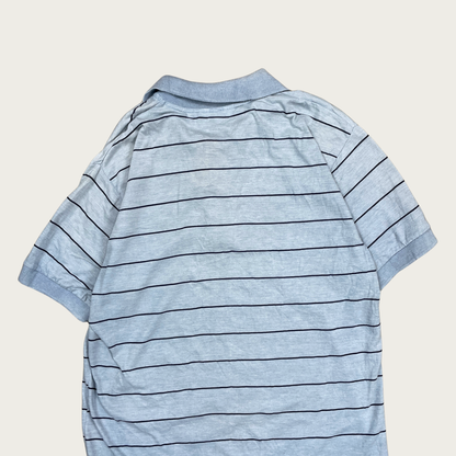 (M) Christian Dior Blue Striped Polo Shirt