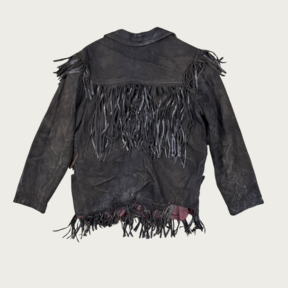 (M) 70s Brown Suede Fringe Jacket