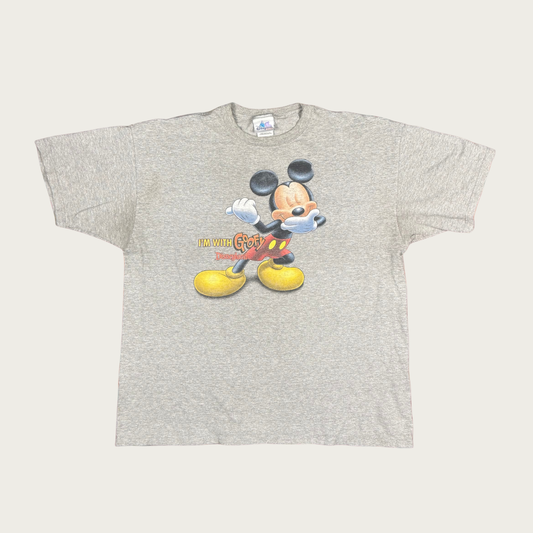 (XXL) 90s/Y2K "I'm With Goofy" Mickey Mouse Tee