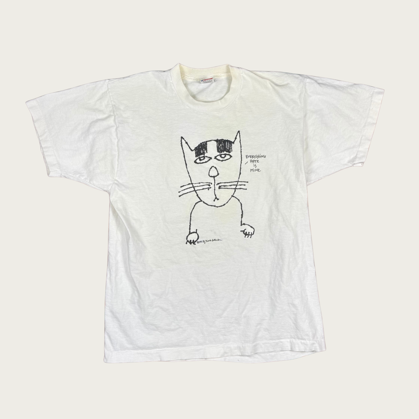 (XL) 80s Sylvia's Real Good Advice Cat Tee