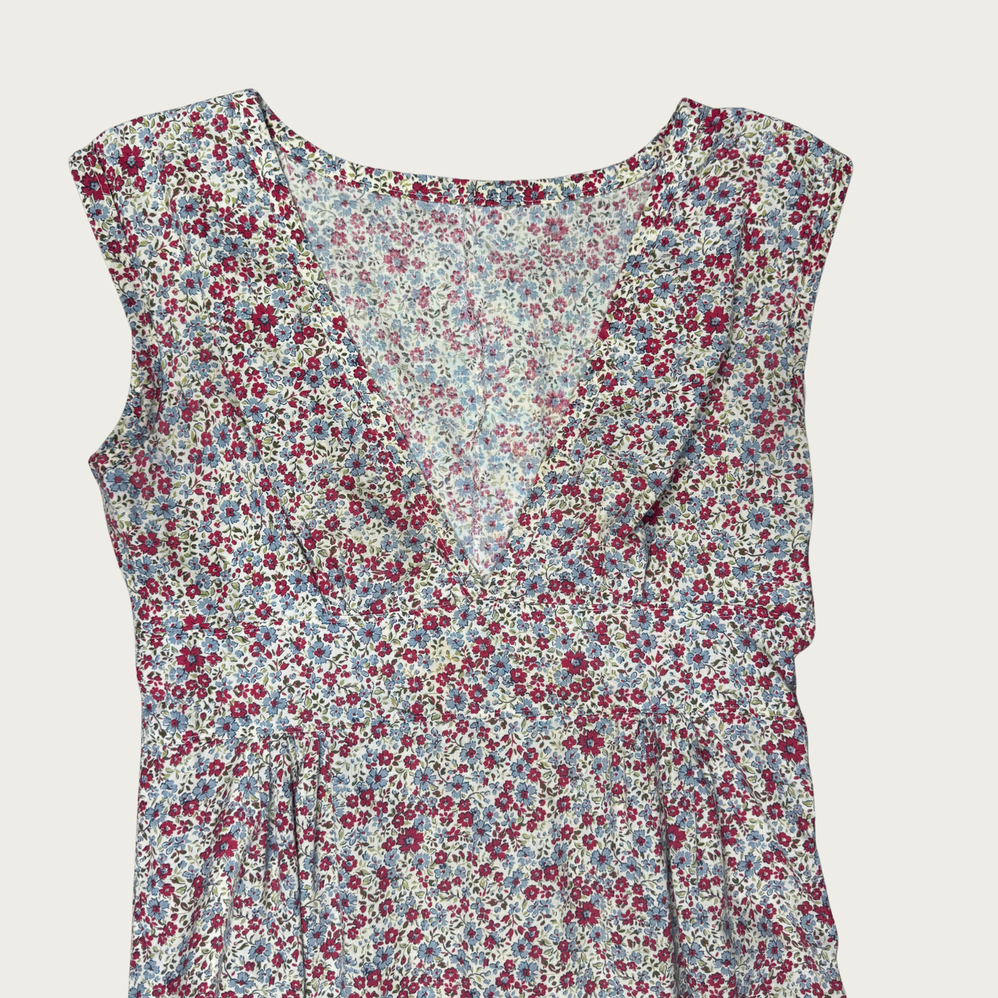 (M) 70s/80s Multicolor Floral Midi Dress