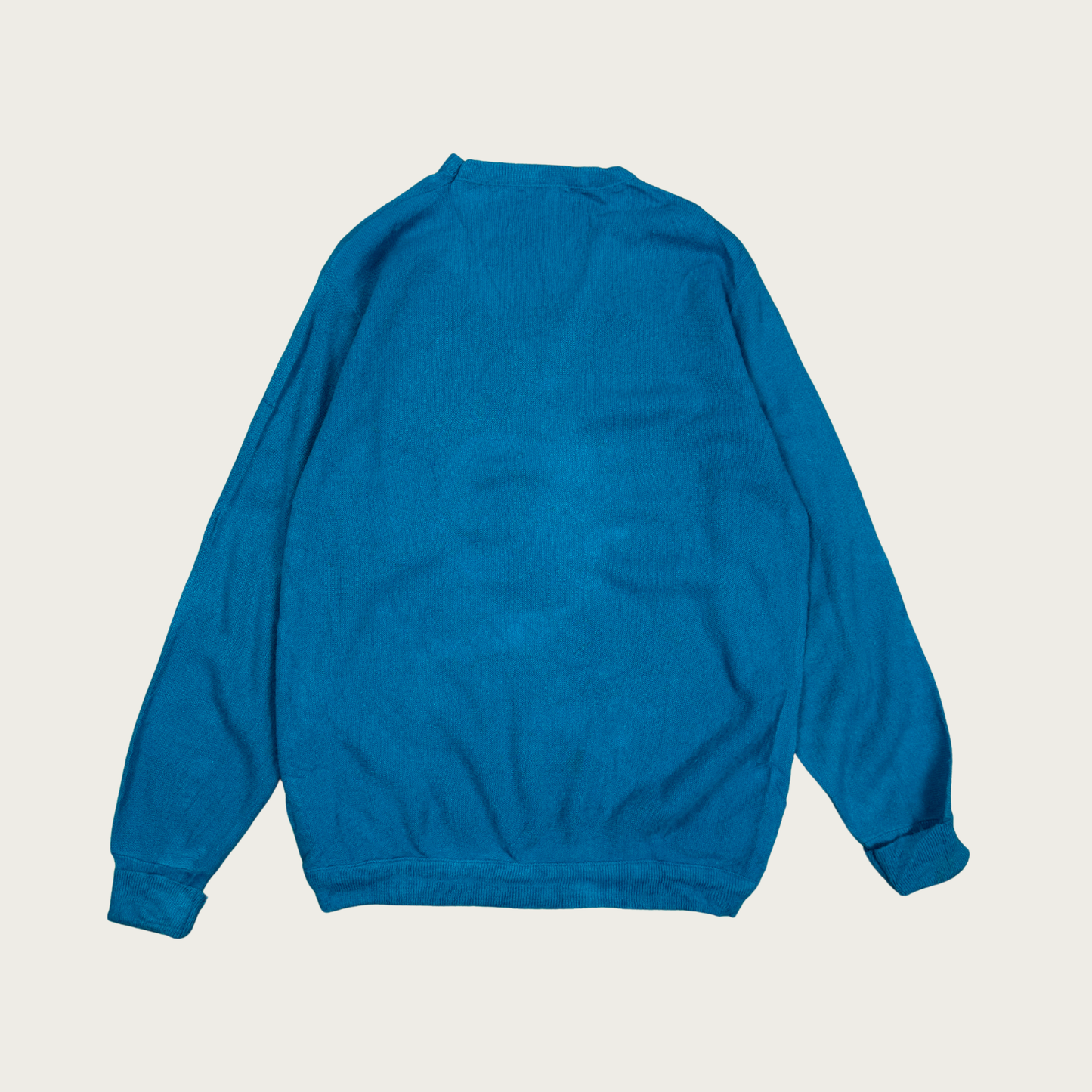 (L) Izod Lacoste Blue V-Neck Sweater