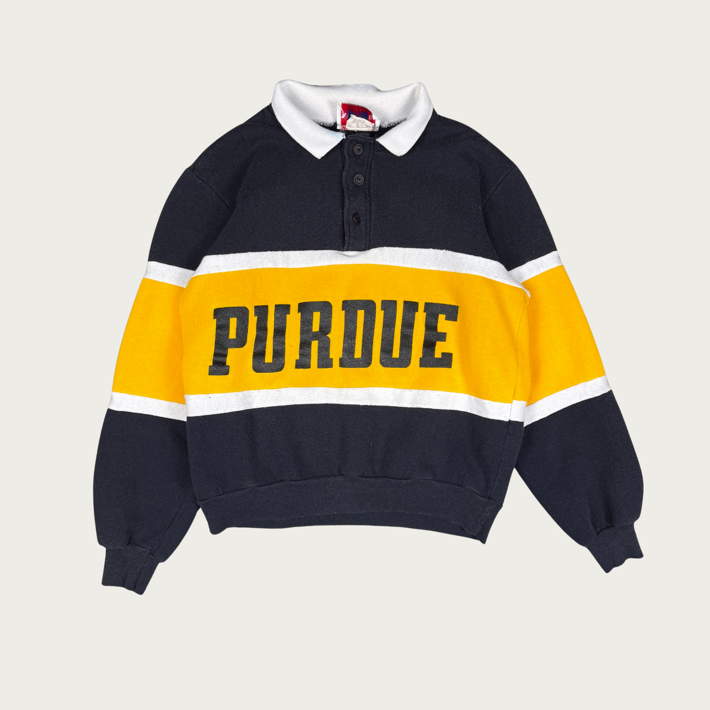 (M) 80s/90s Purdue Collared Sweatshirt