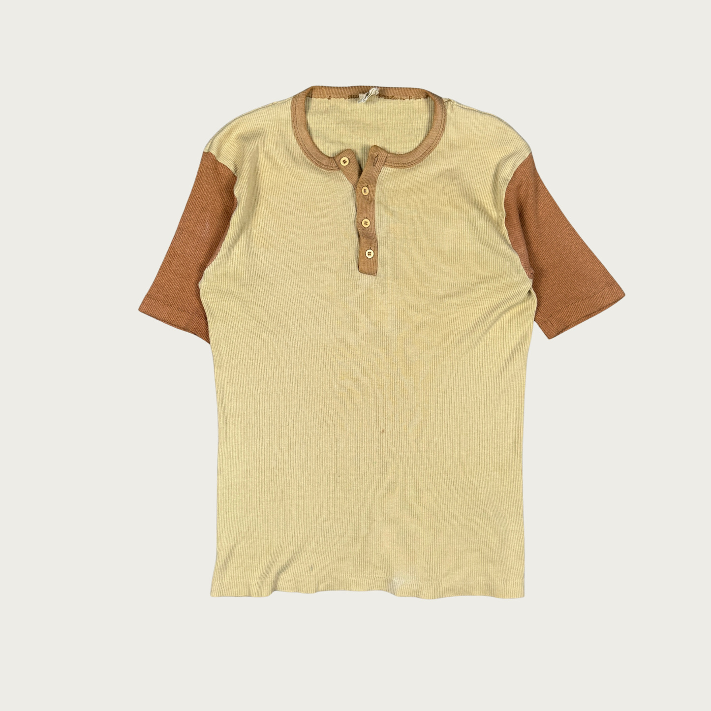 (S/M) 70s Airbrush Dragon Henley Tee