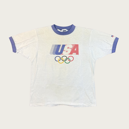 (M) 1984 Olympic Games USA Levi's Ringer Tee