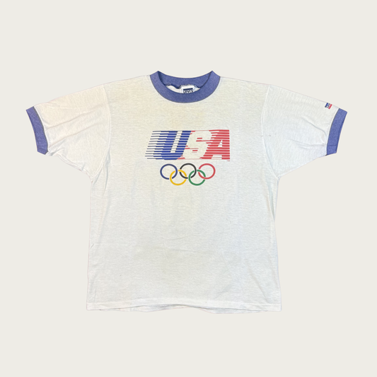 (M) 1984 Olympic Games USA Levi's Ringer Tee