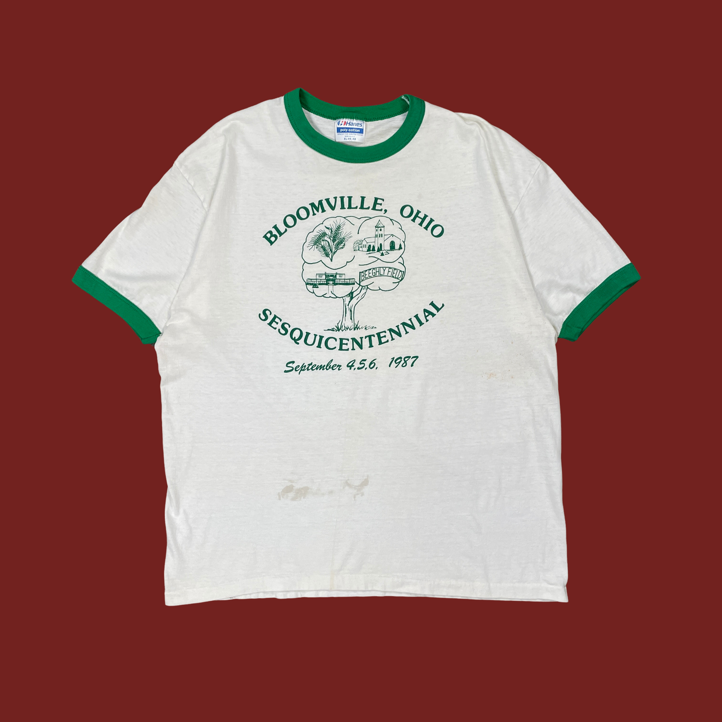 (XL) 1987 Bloomville Ohio Sesquicenntennial Tee
