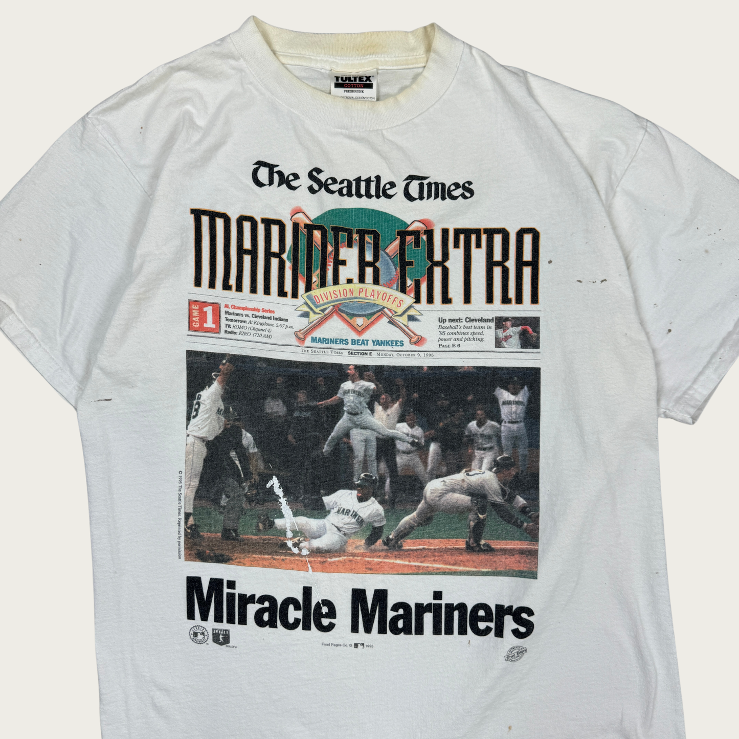 (L) 1995 The Seattle Times Miracle Mariners MLB Tee