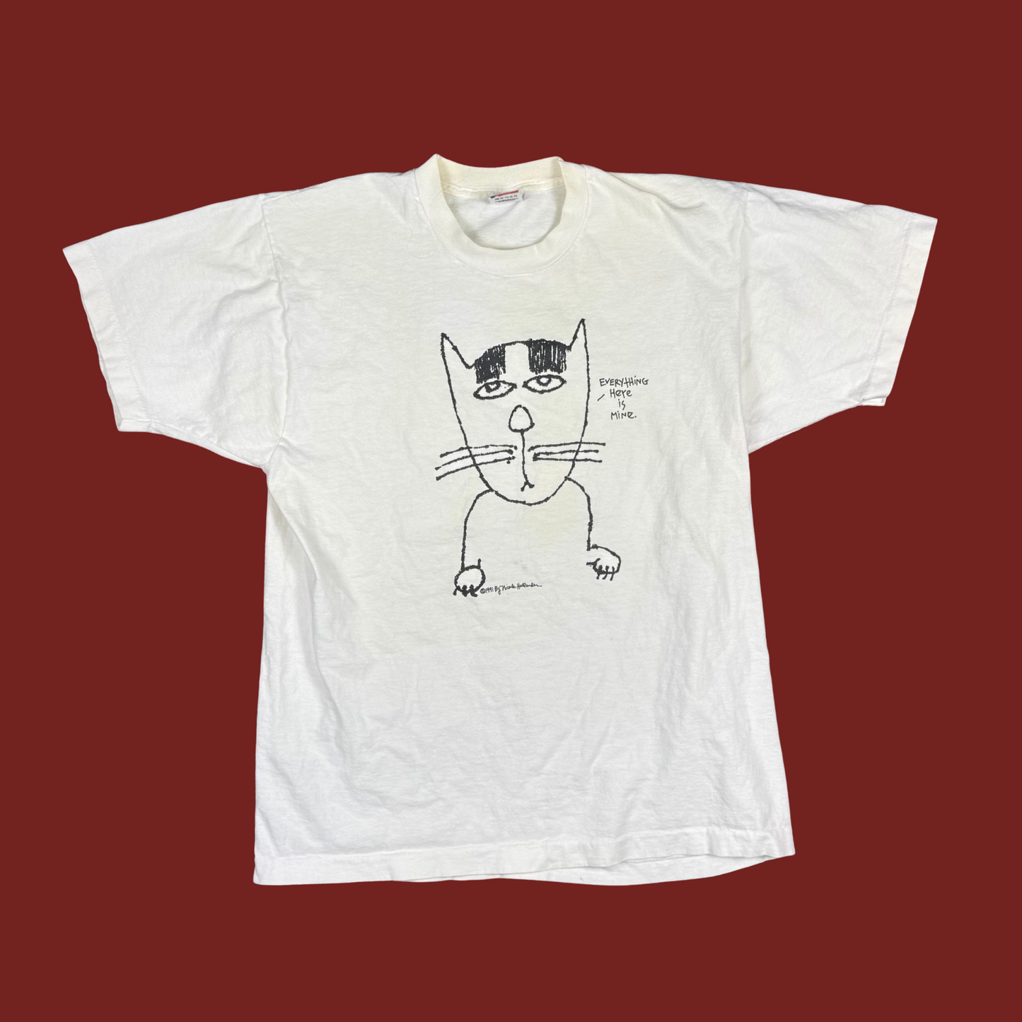 (XL) 80s Sylvia's Real Good Advice Cat Tee