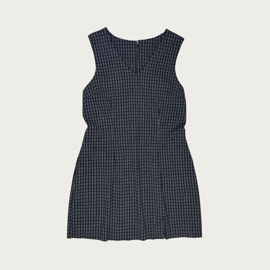 (L) 80s/90s Navy Plaid Mini Dress