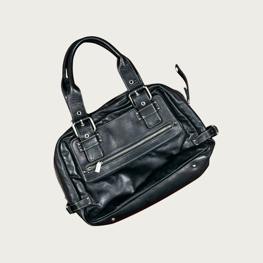 Vintage Black Leather Handbag