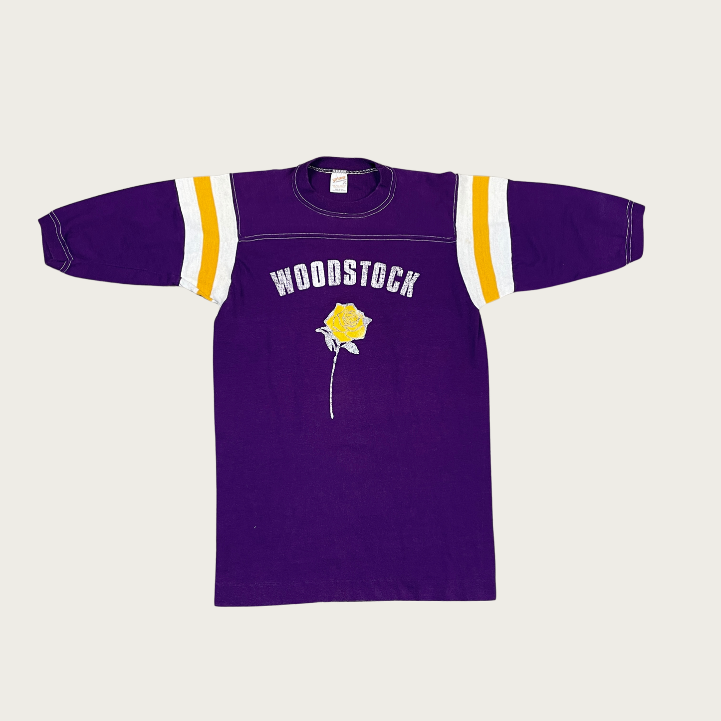 (M) 70s Woodstock Glitter Rose Jersey Tee