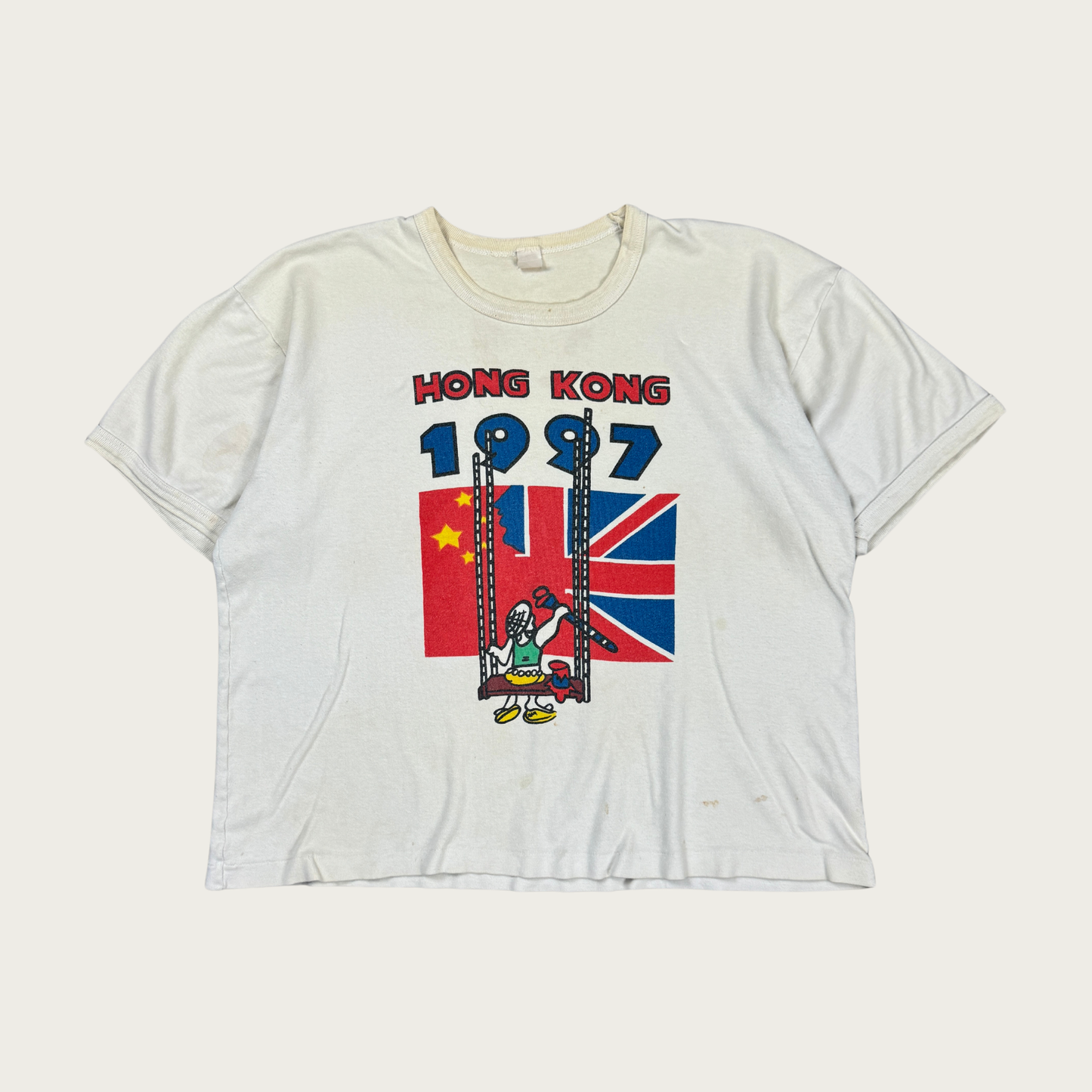 (L) 1997 Hong Kong Independence Semi-Cropped Tee