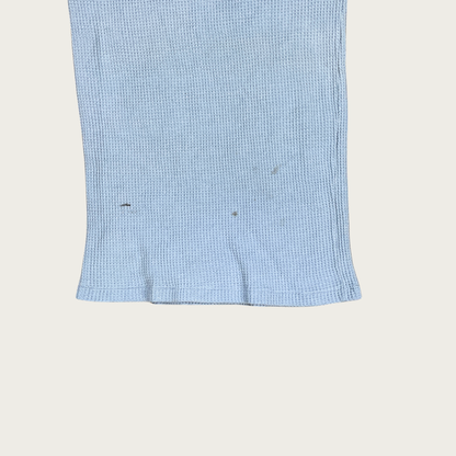 (M) Light Blue Waffle Knit Fitted Tee