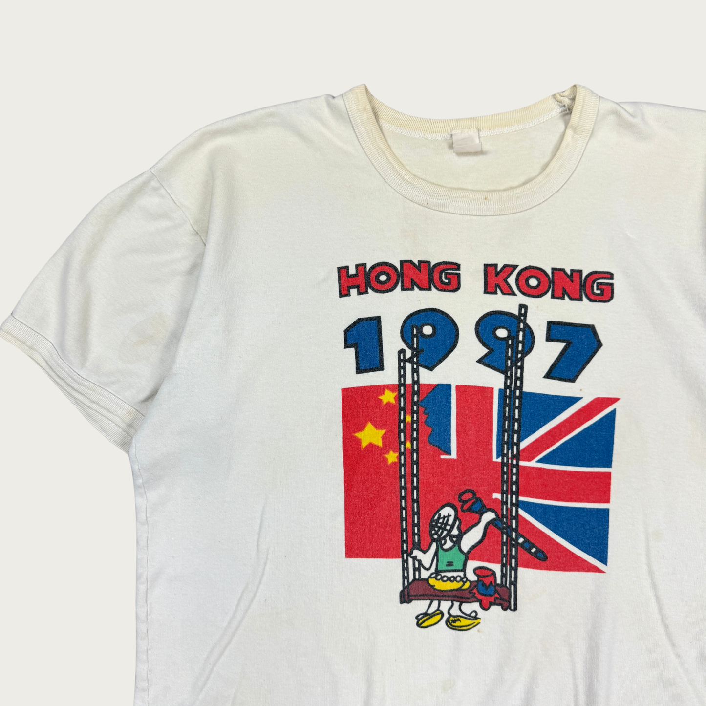 (L) 1997 Hong Kong Independence Semi-Cropped Tee