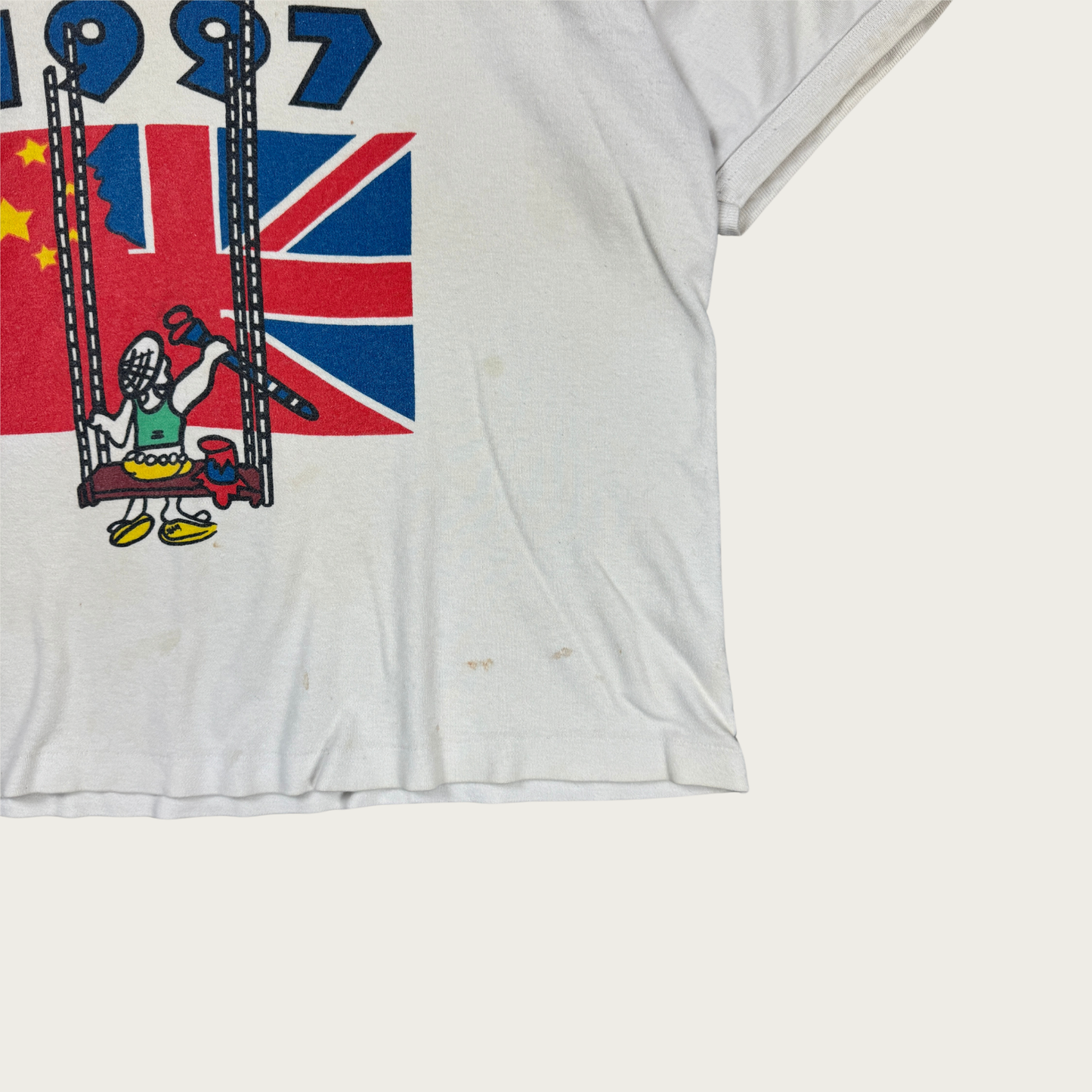 (L) 1997 Hong Kong Independence Semi-Cropped Tee