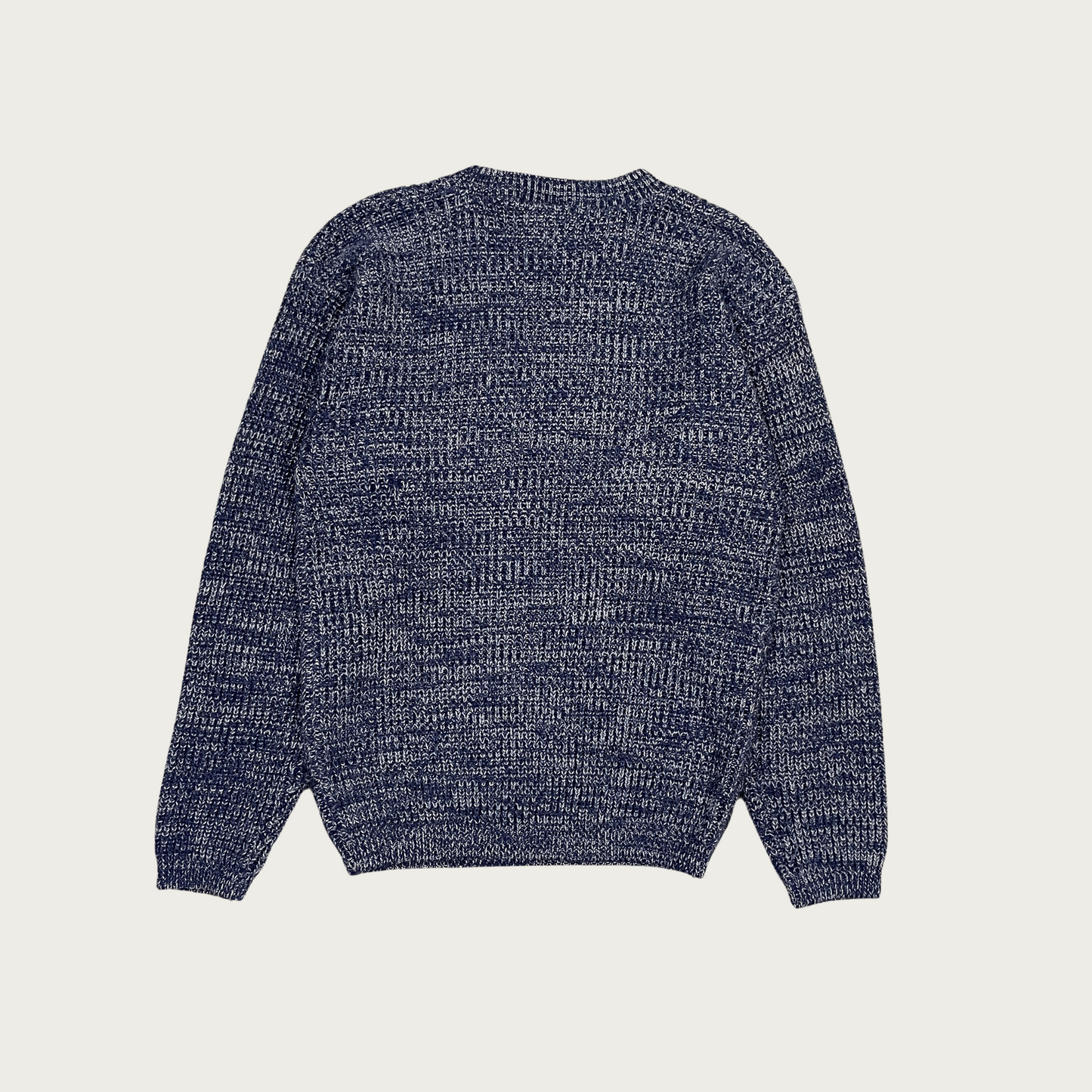 (S) Navy Blue Marled Knit Sweater