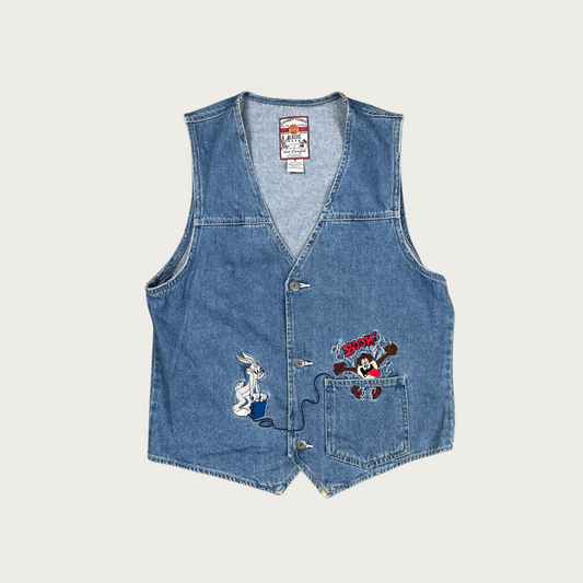 (S) 90s Looney Tunes Denim Vest