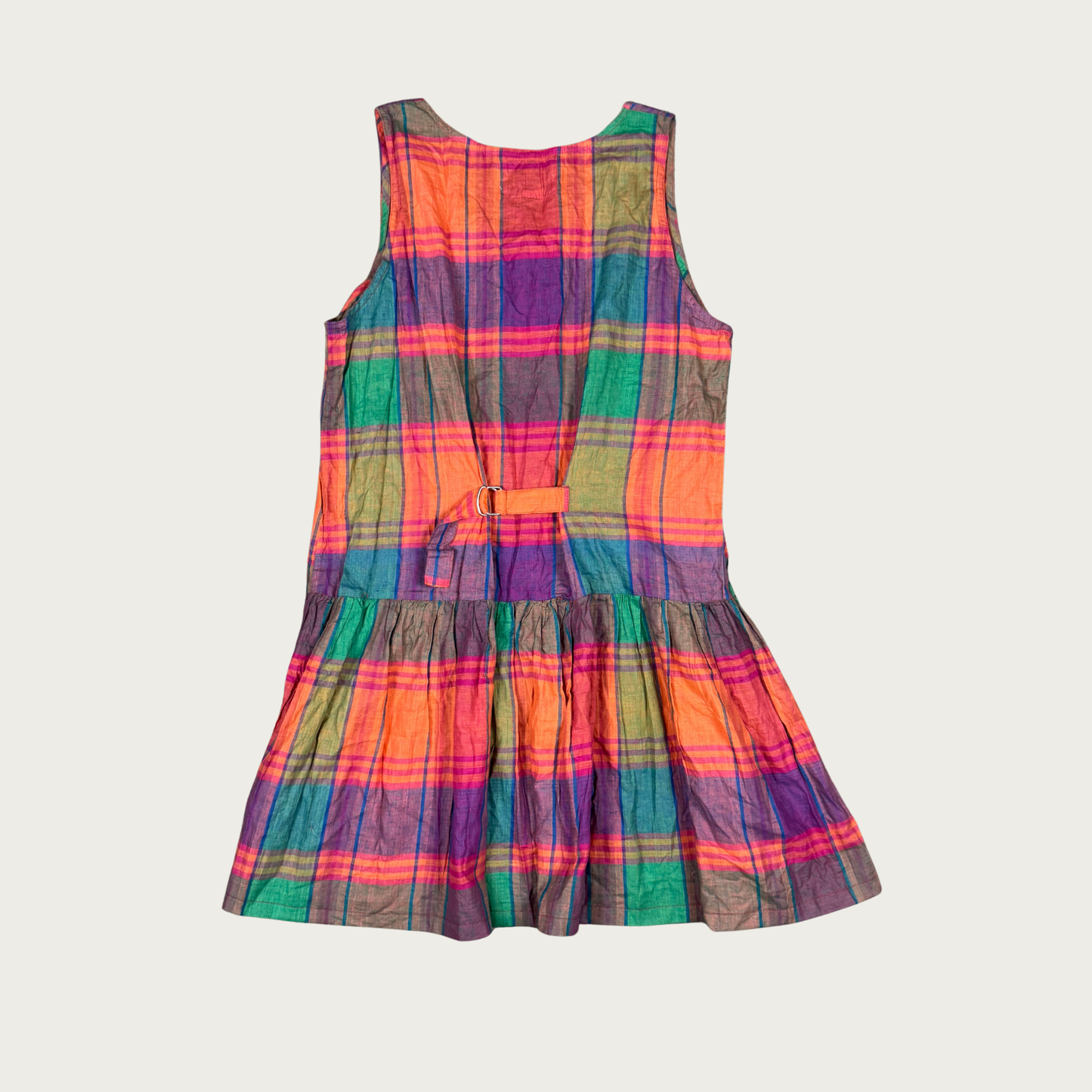 (M) Custom Reworked 90s Multicolor Plaid Mini Dress