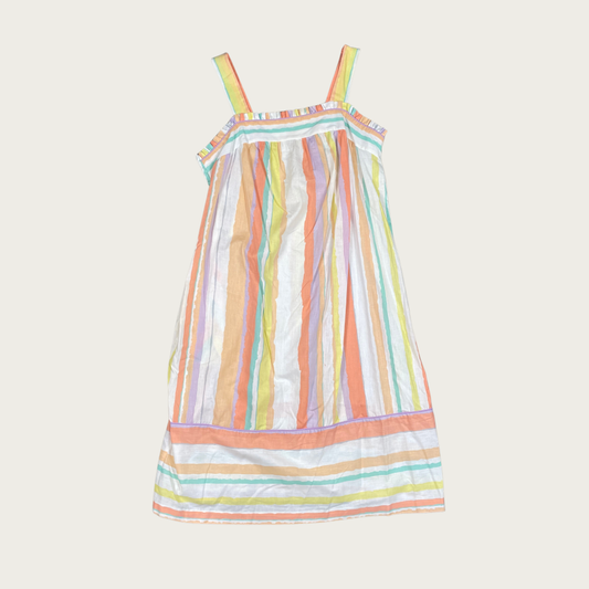 (M/L) 70s/80s Multicolor Striped Dress