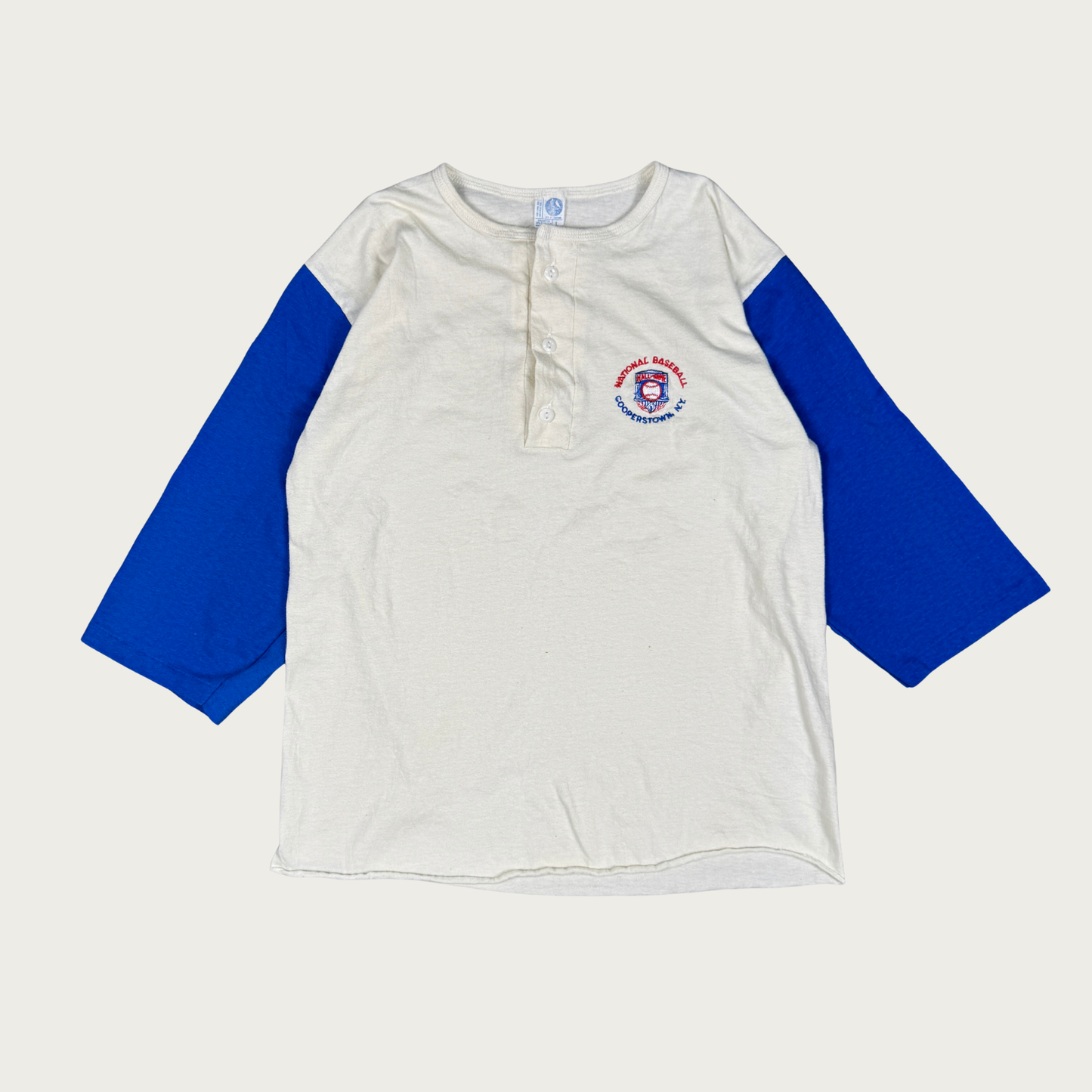 (M/L) 70s/80s National Baseball Fall of Fame Cooperstown Henley Tee