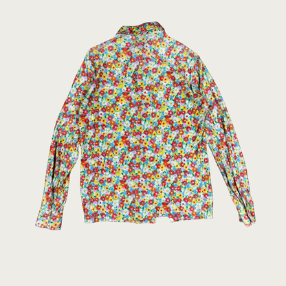 (M) 70s Multicolor Daisy Print Disco Shirt