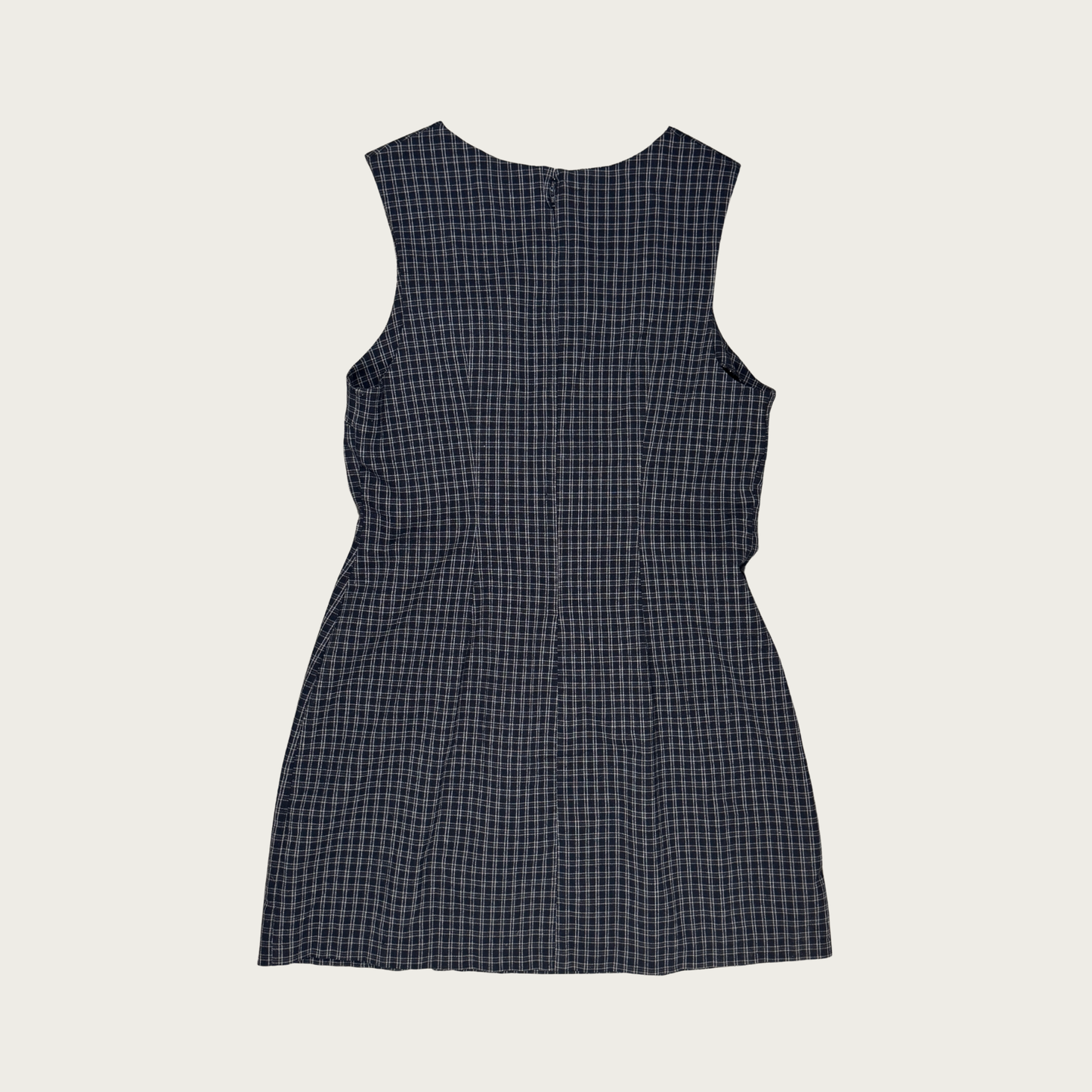 (L) 80s/90s Navy Plaid Mini Dress