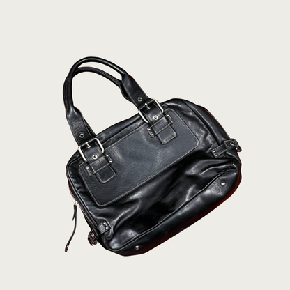 Vintage Black Leather Handbag