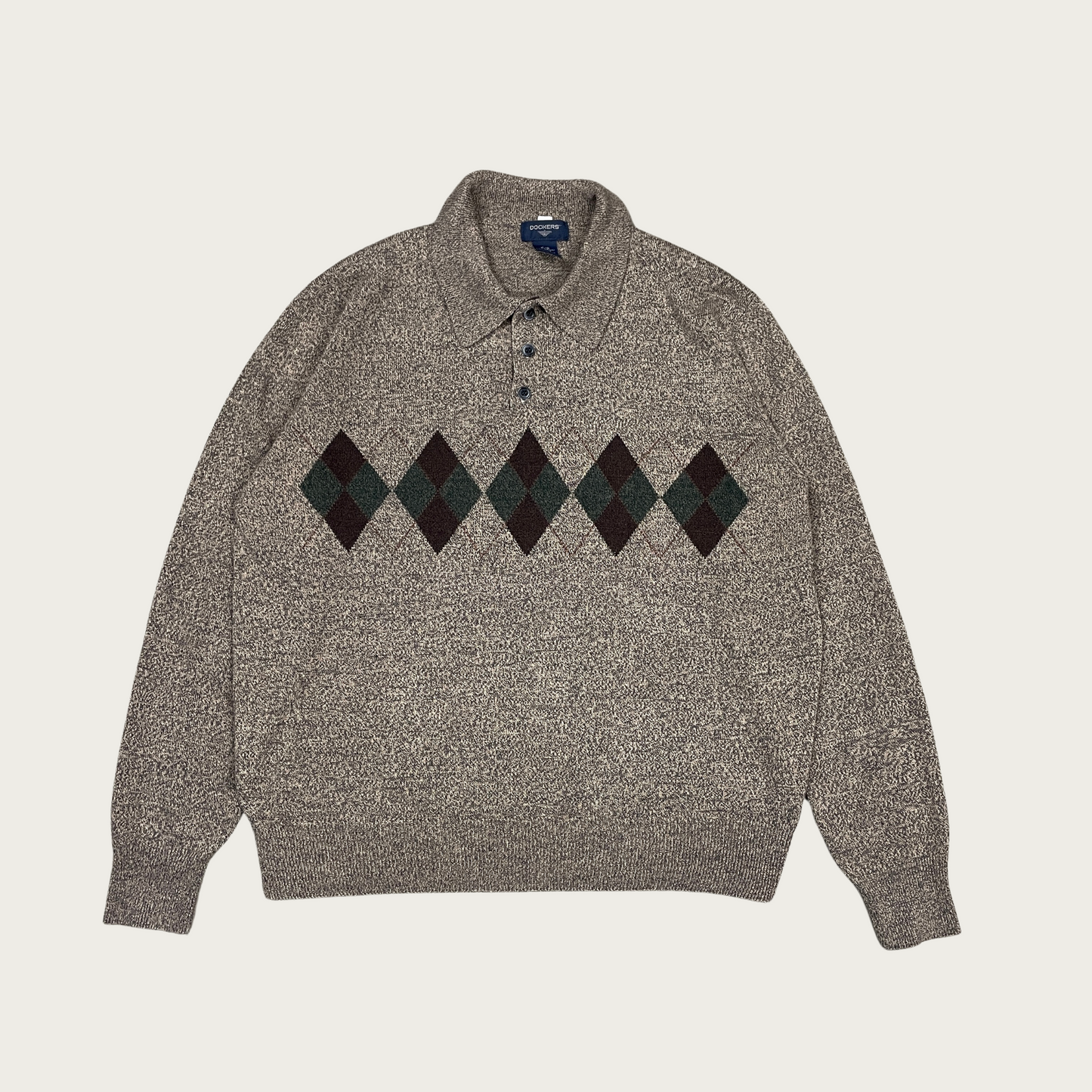 (L) Argyle Collared Sweater