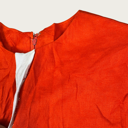 (S) Custom Reworked 60s Red/White Mini Dress