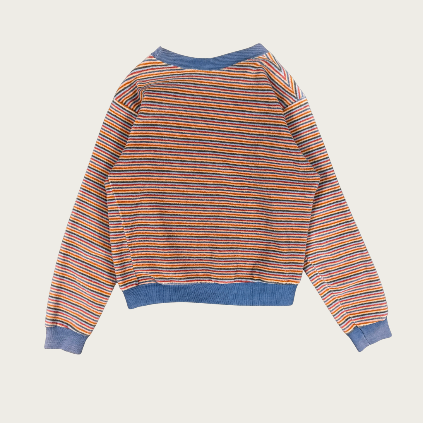 (S) 70s/80s Multicolor Striped Velour Sweatshirt