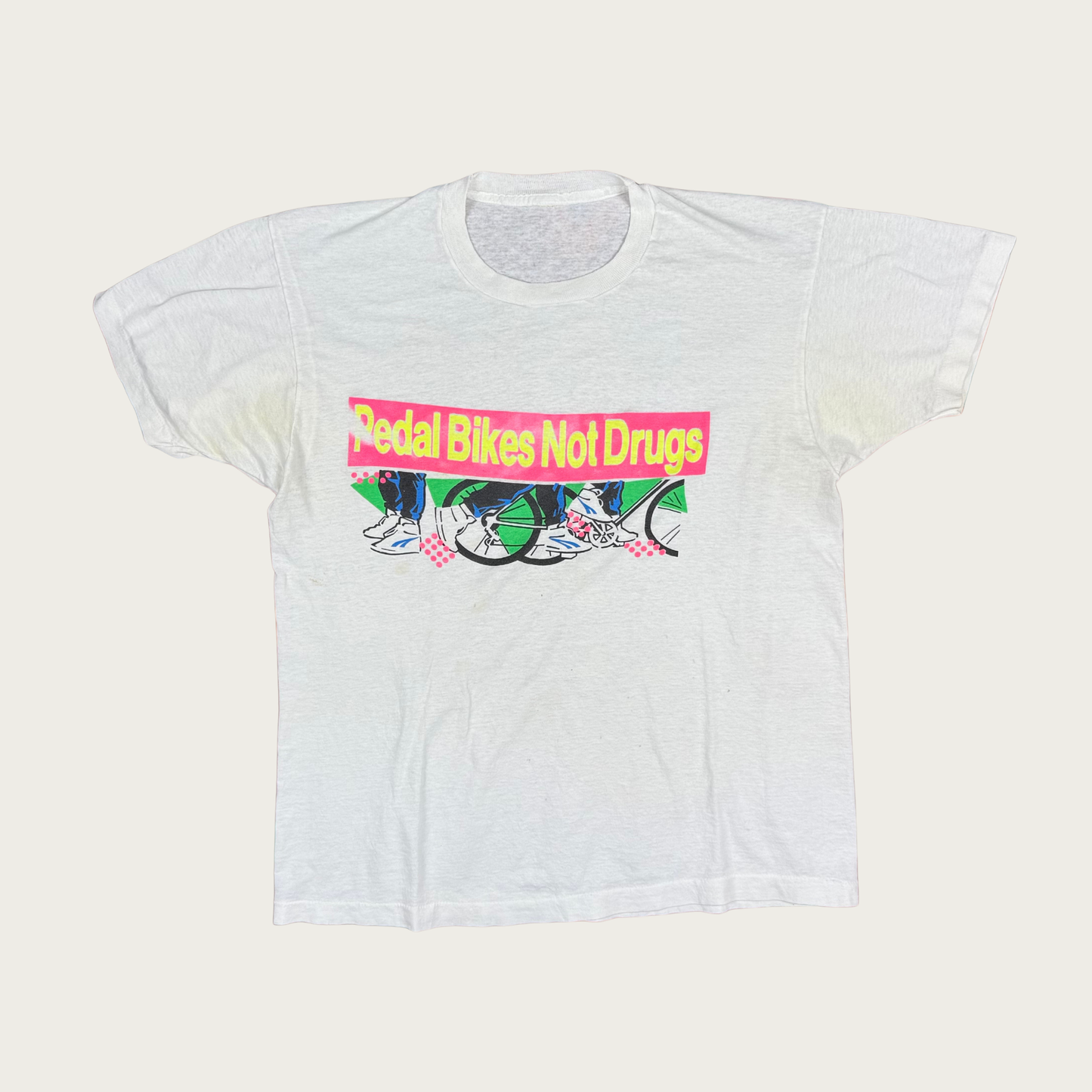 (L) 80s/90s Pedal Bikes Not Drugs Tee