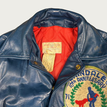 (M) 1981 Erindale Peel Champs Wrestling Leather Varsity Jacket