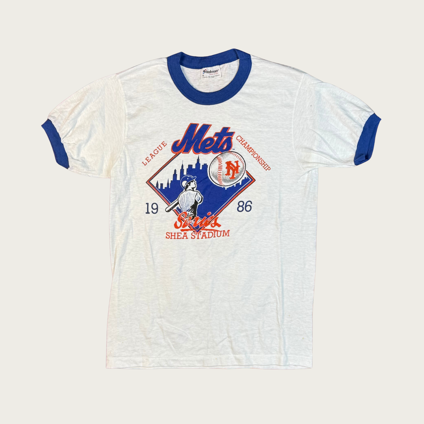 (S/M) 1986 NY Mets Ringer Tee