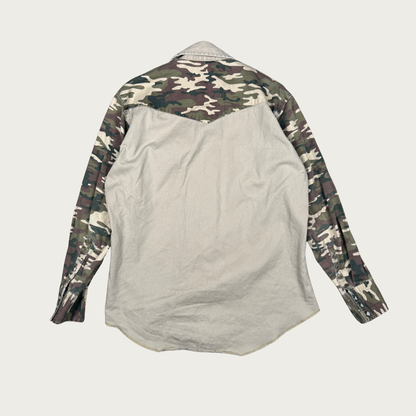 (M) Wrangler Camo Pearl Snap Shirt