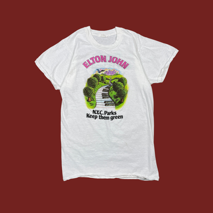 (M) 1980 Elton John N.Y.C. Parks Radio Promo Tee