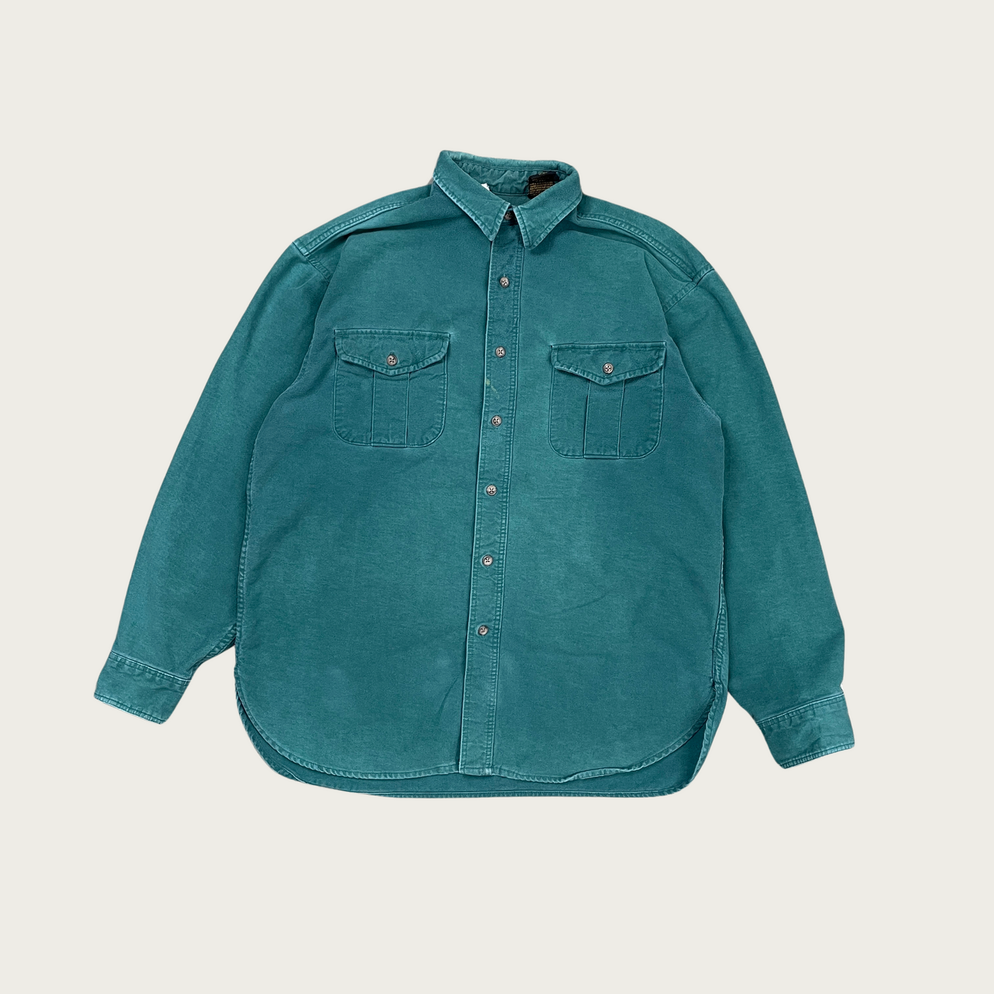 (L) Green Flannel Button Up Shirt